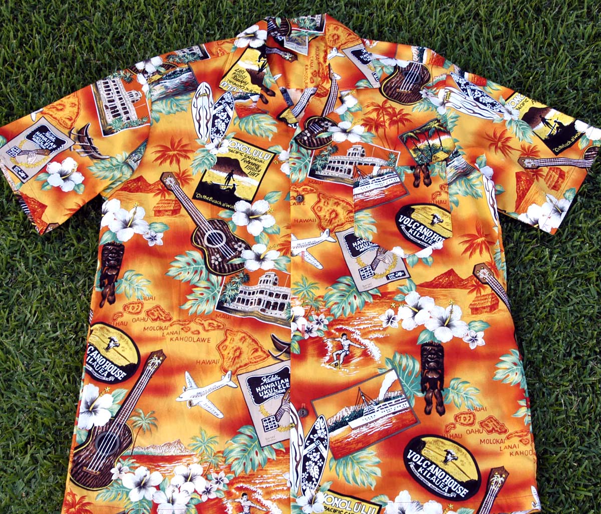 123  Hawaii shirt Orange