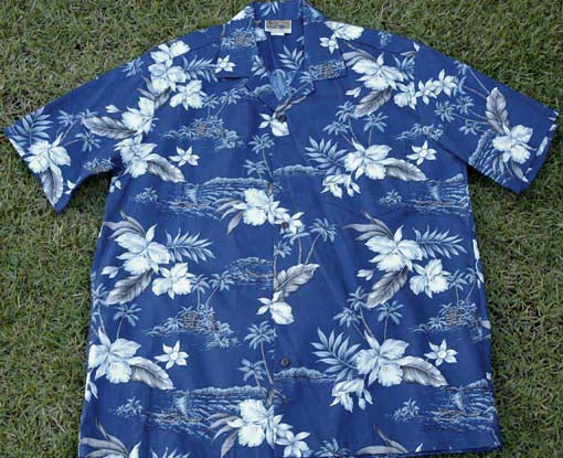 136 Hawaii shirt Blue Orchid, M-2XL