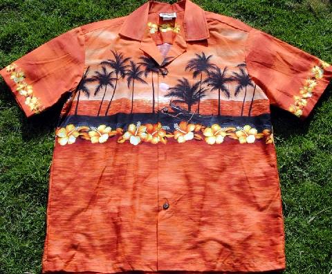 Vintage Hawaiian Shirt by Evas Hawaii Silk & Rayon L 