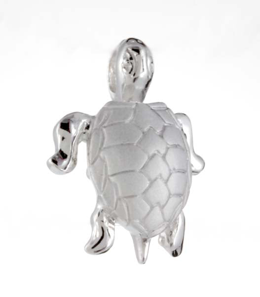 Hawaiian Silver<br> Baby sea Turtle Pendant