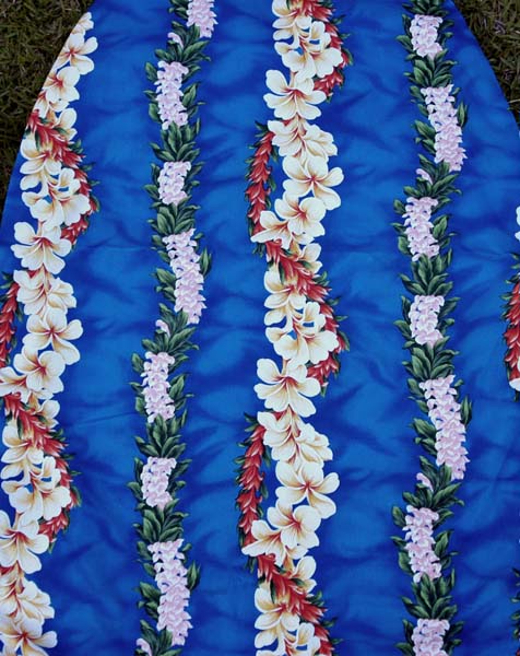 Hawaii Seat Cover, #108 Blue / yellow lei (Non-quilted)