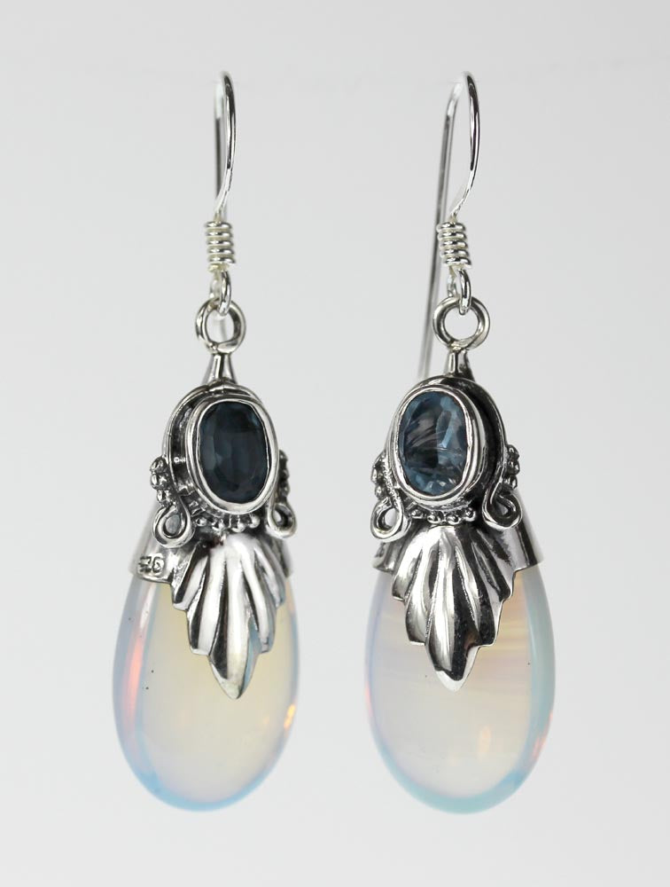 Rainbow Moonstone & Fluorite Earrings EWH3123 – kristinfordjewelry.com