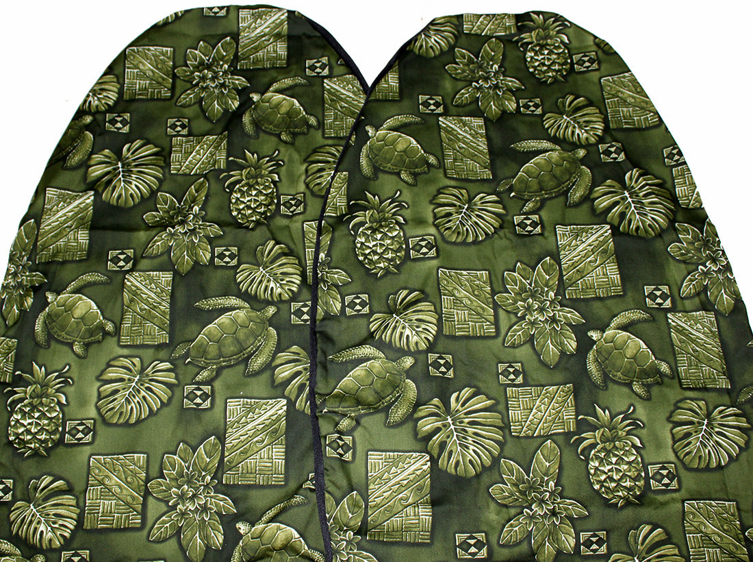 Hawaii Seat Cover #133 Green / green turtle (Non-quilted)