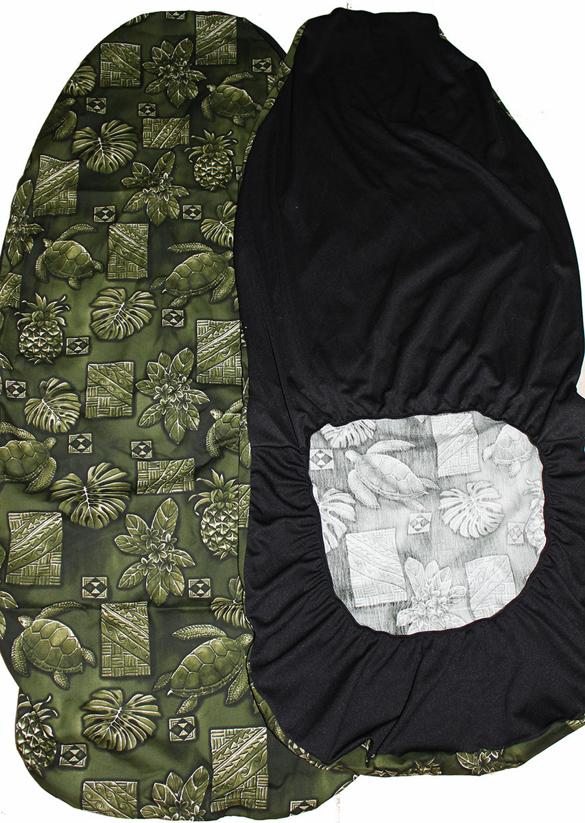 Hawaii Seat Cover #133 Green / green turtle (Non-quilted)