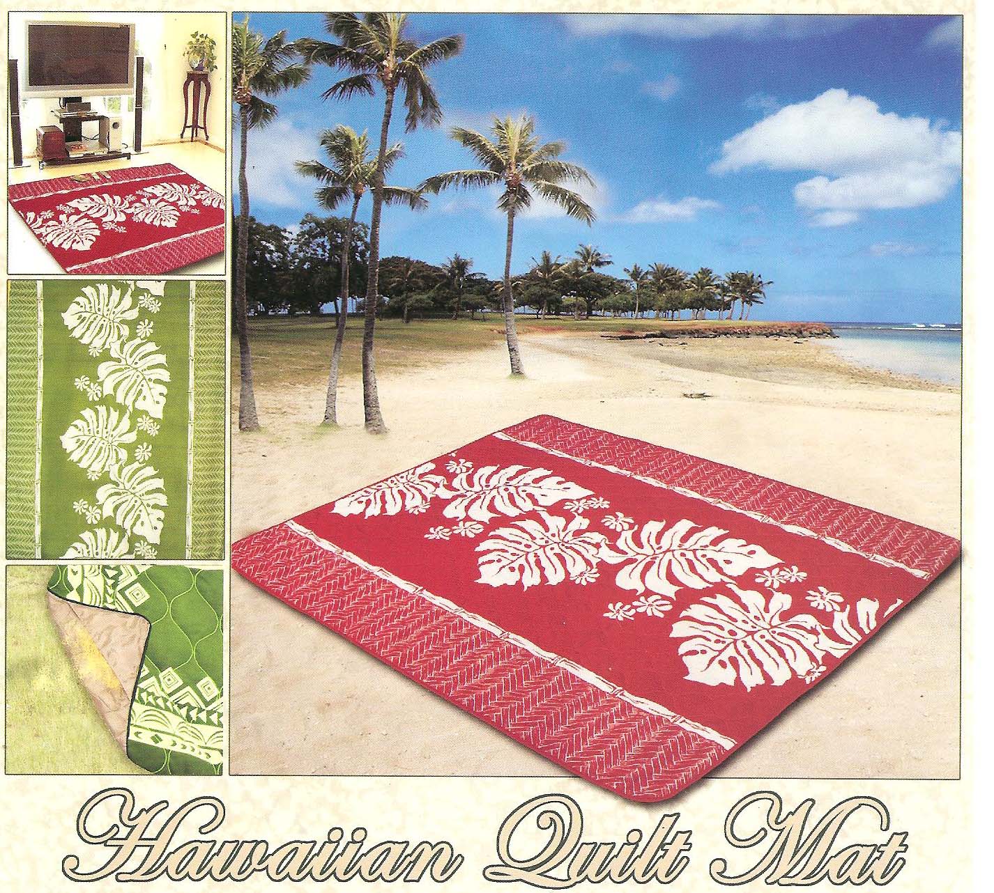 Hawaiian print<br> Picnic / Utility floor mat