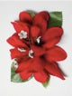 Plumeria hair clip #29 Red