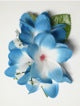 Plumeria hair clip #3 blue