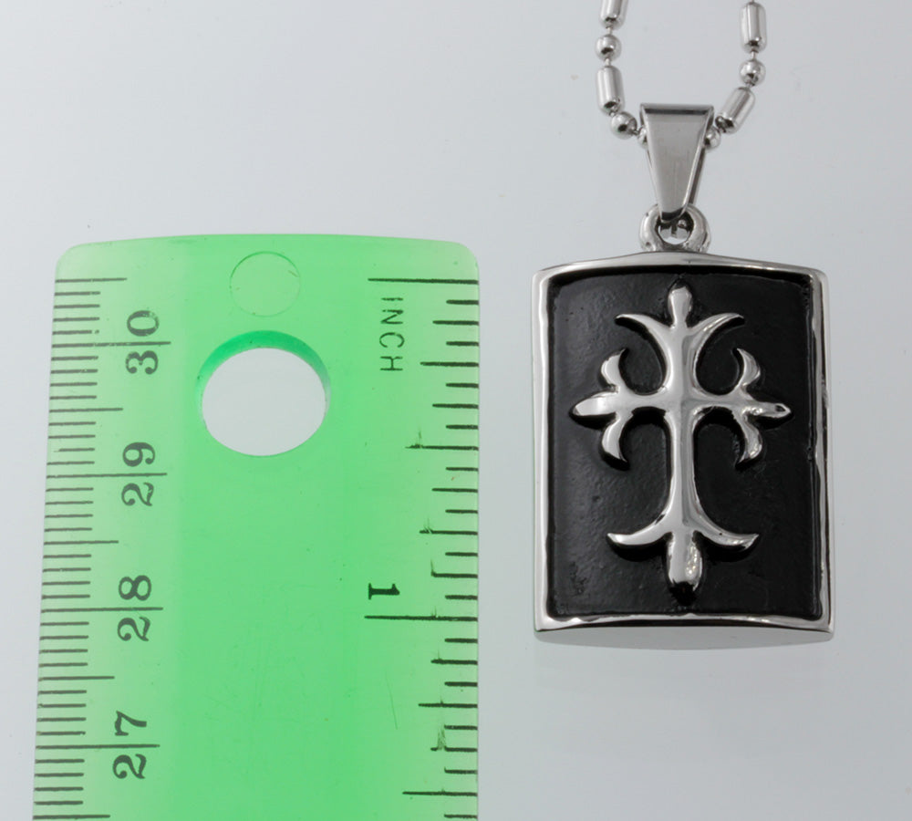 Fleur-de-lis Cross Pendant, HE>I