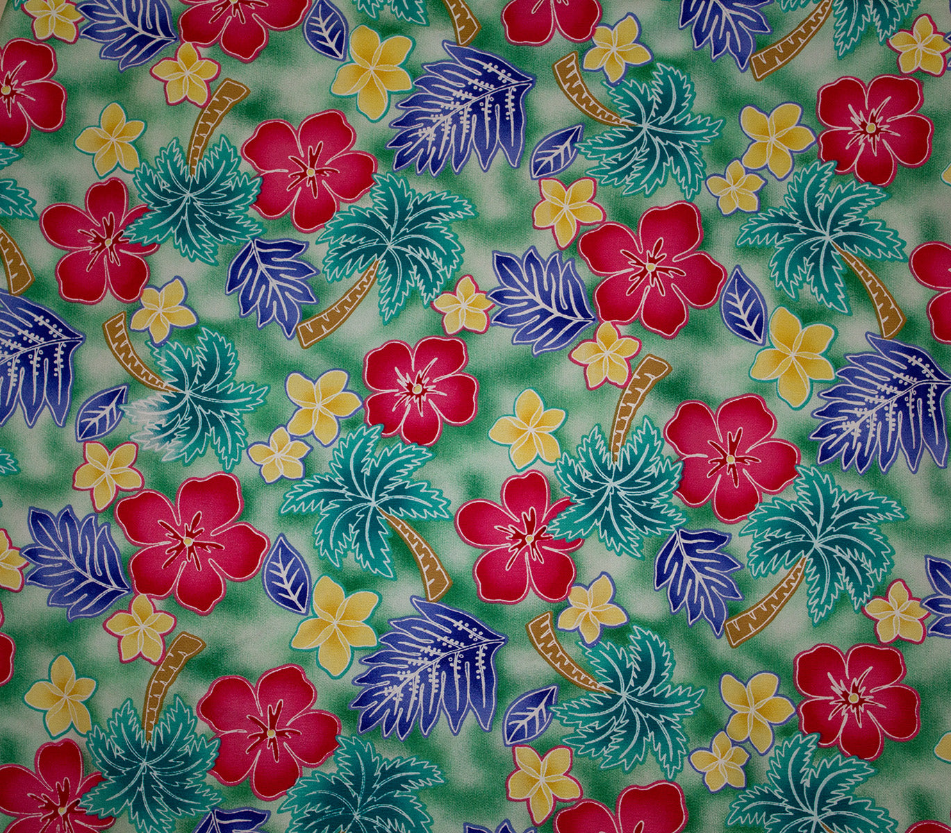 Hawaii Seat Cover #123 Green and pink flower (Non-quilted)