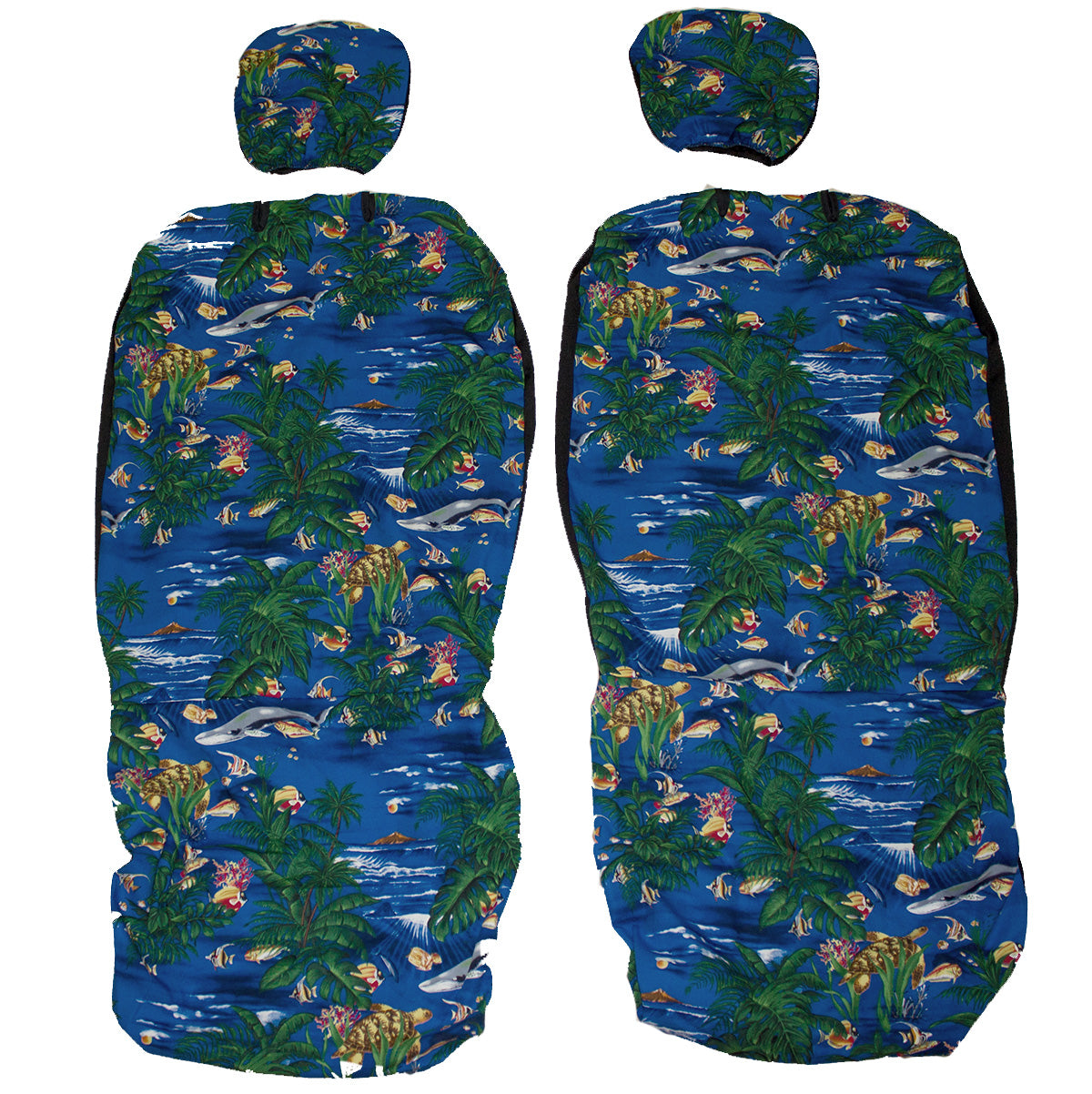 Hawaii Seat Cover<br>Separated Headrest<br>Island Reef<br>(Non-quilted)