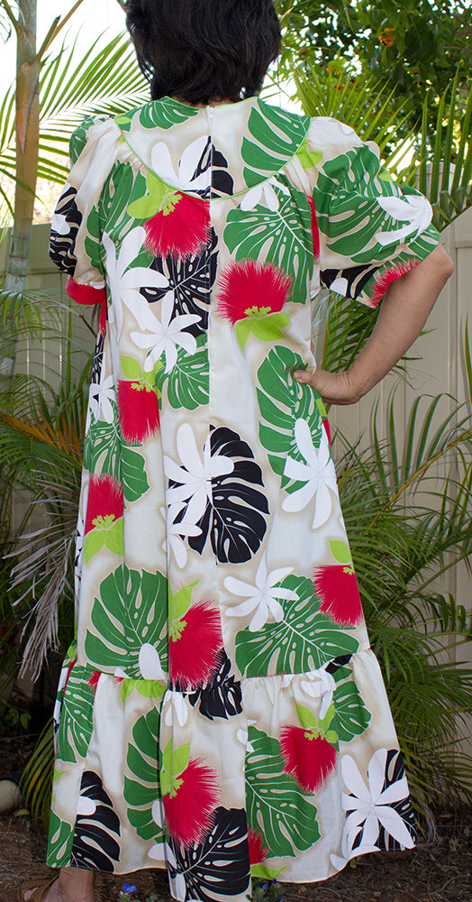 Hawaiian muumuu<br>Colorful Flower lei, L & XL