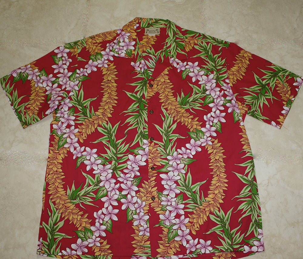 Vintage Hawaiian Shirt by Evas Hawaii Silk & Rayon L 