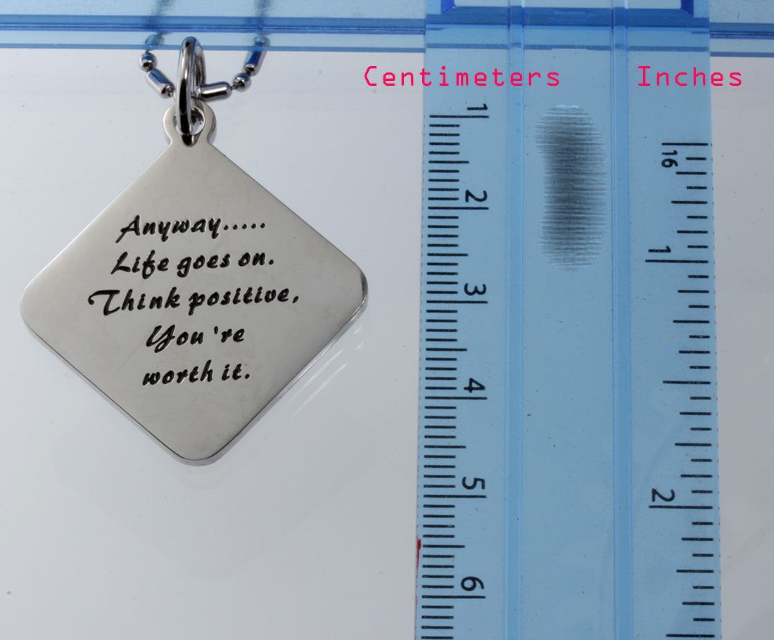 Inspirational Quotes Tag Pendant