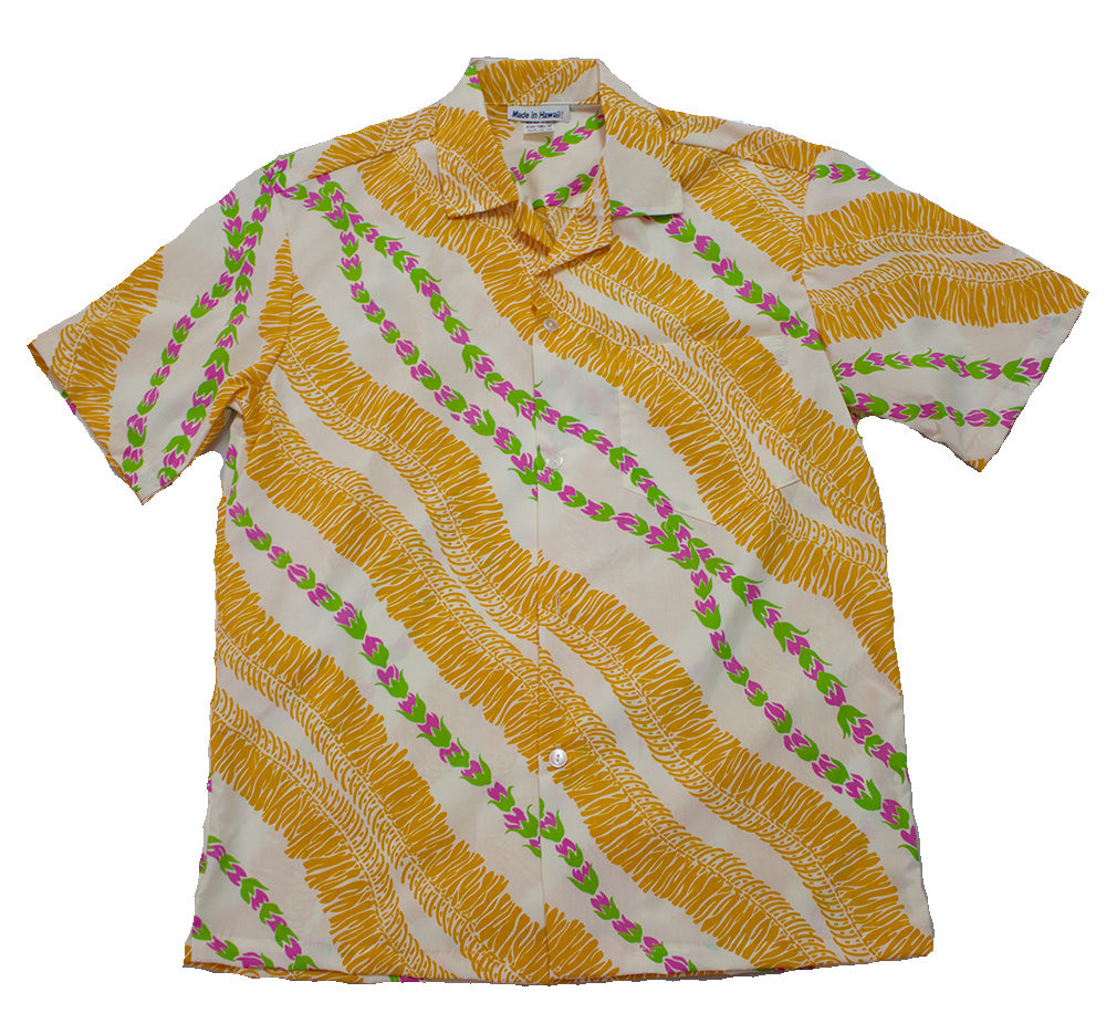 Matching Men's Hawaiian Shirts - Yellow Leis