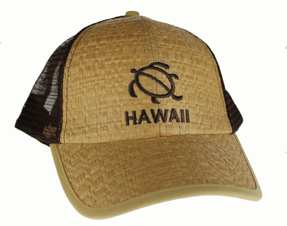 Straw trucker cap - Turtle /Hawaii