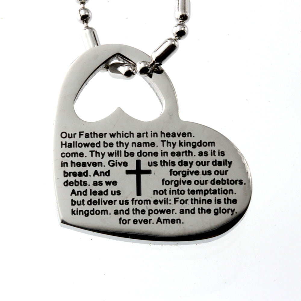Engravable Lord's Prayer Cross Pendant in 10K White, Yellow or Rose Gold (1  Line) | Zales